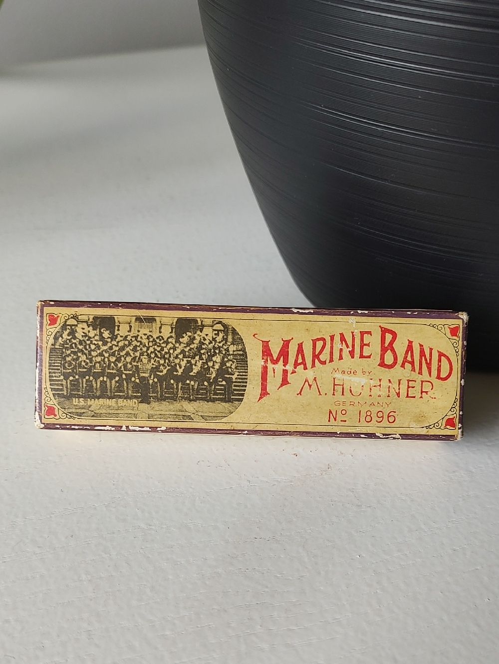 Made In Germany M. Hohner Marine Band No. 1886 Vintage Harmonica In Original Box